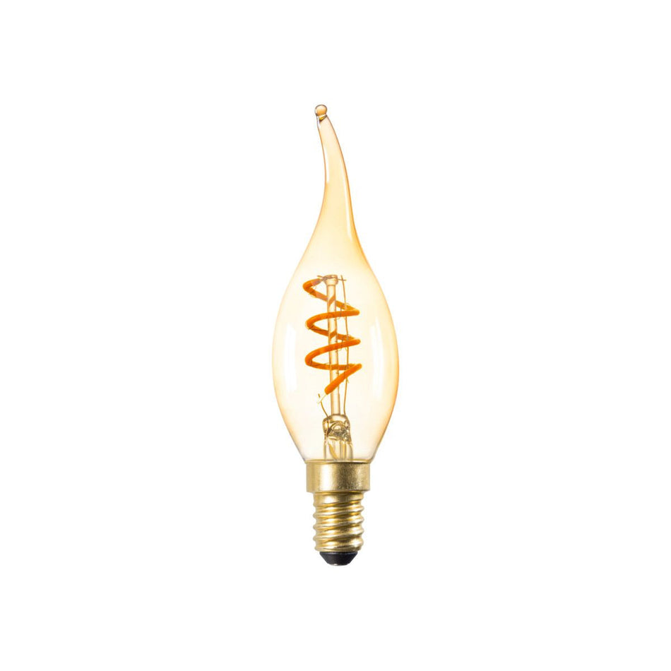 Ampoule LED ambre forme bougie blanc très chaud 2,5W E14 230V