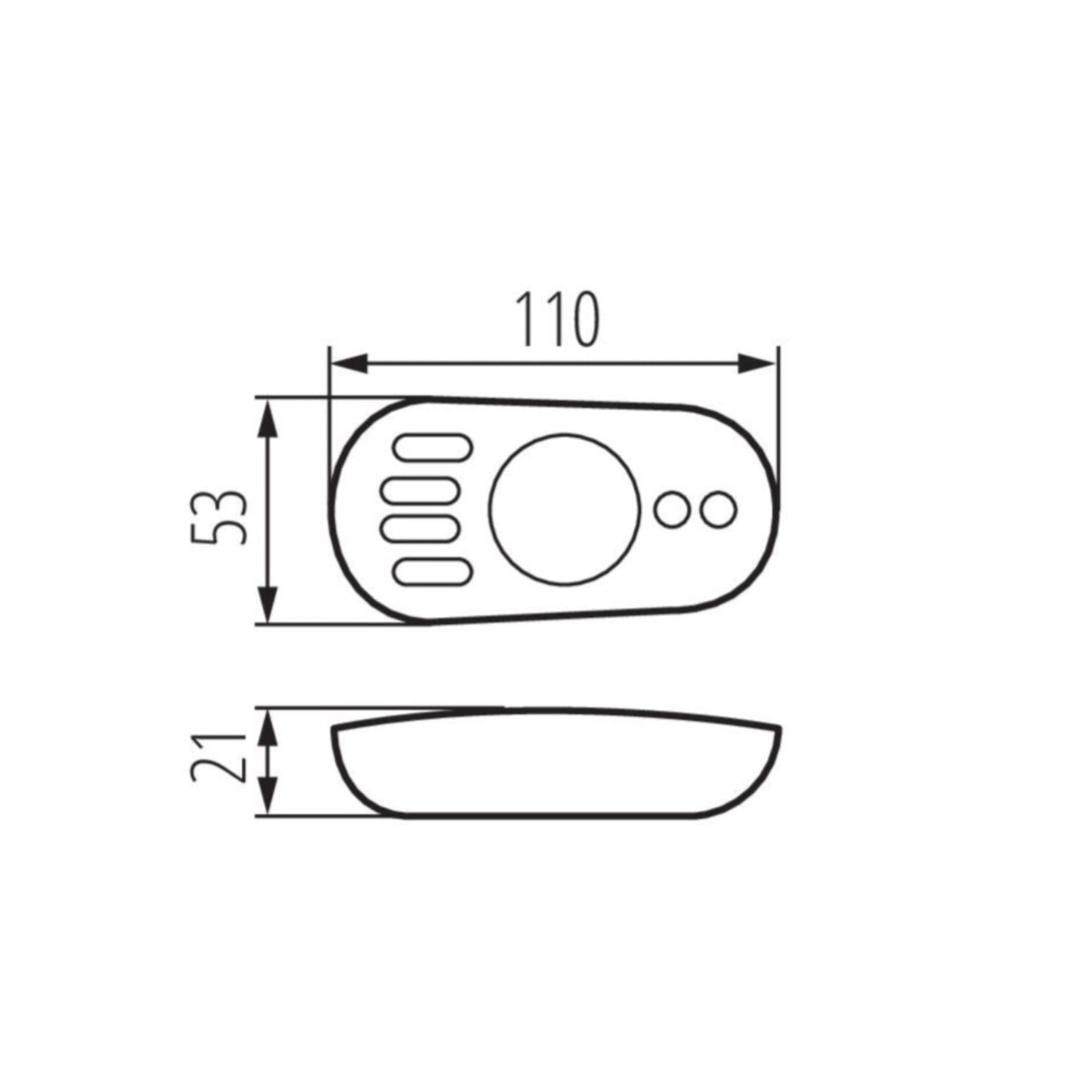 Remote Controller für LED-Streifen RGB / CCT / RGBW, Weiss, IP20 / 2x AAA