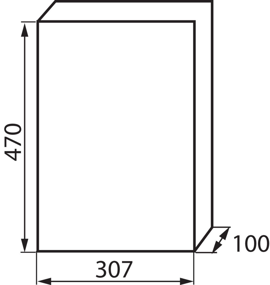 Verteilerkasten / Sicherungskasten / Stromverteiler 3-reihig, 470 x 307 x 100, IP40, 230/400V