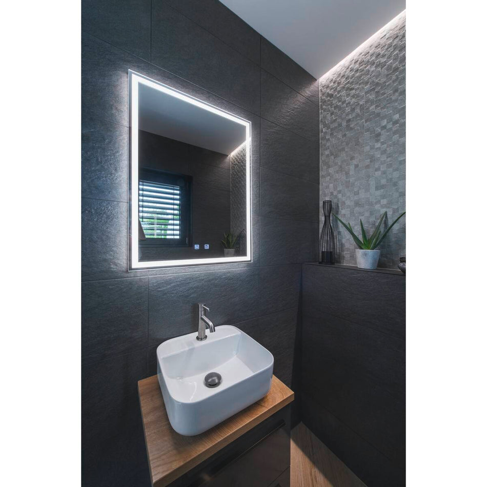 SLV Spiegel Indoor Led Wandaufbauleuchte Eckig Defog Alu