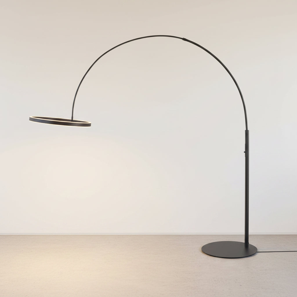 SLV ONE BOW FL LED Stehleuchte Schwarz – 22 W, 1200 / 1200 lm, 2700 / 3000 K, CRI 90