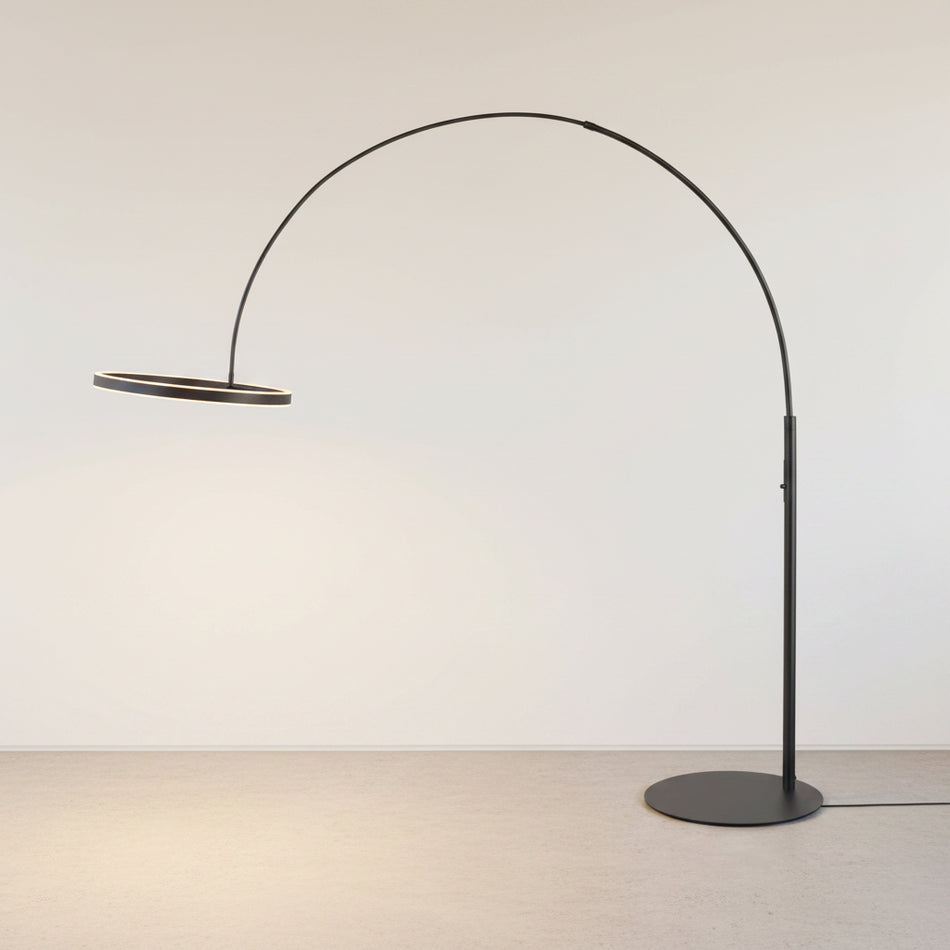 SLV ONE BOW FL LED Stehleuchte Schwarz – 22 W, 1200 / 1200 lm, 2700 / 3000 K, CRI 90