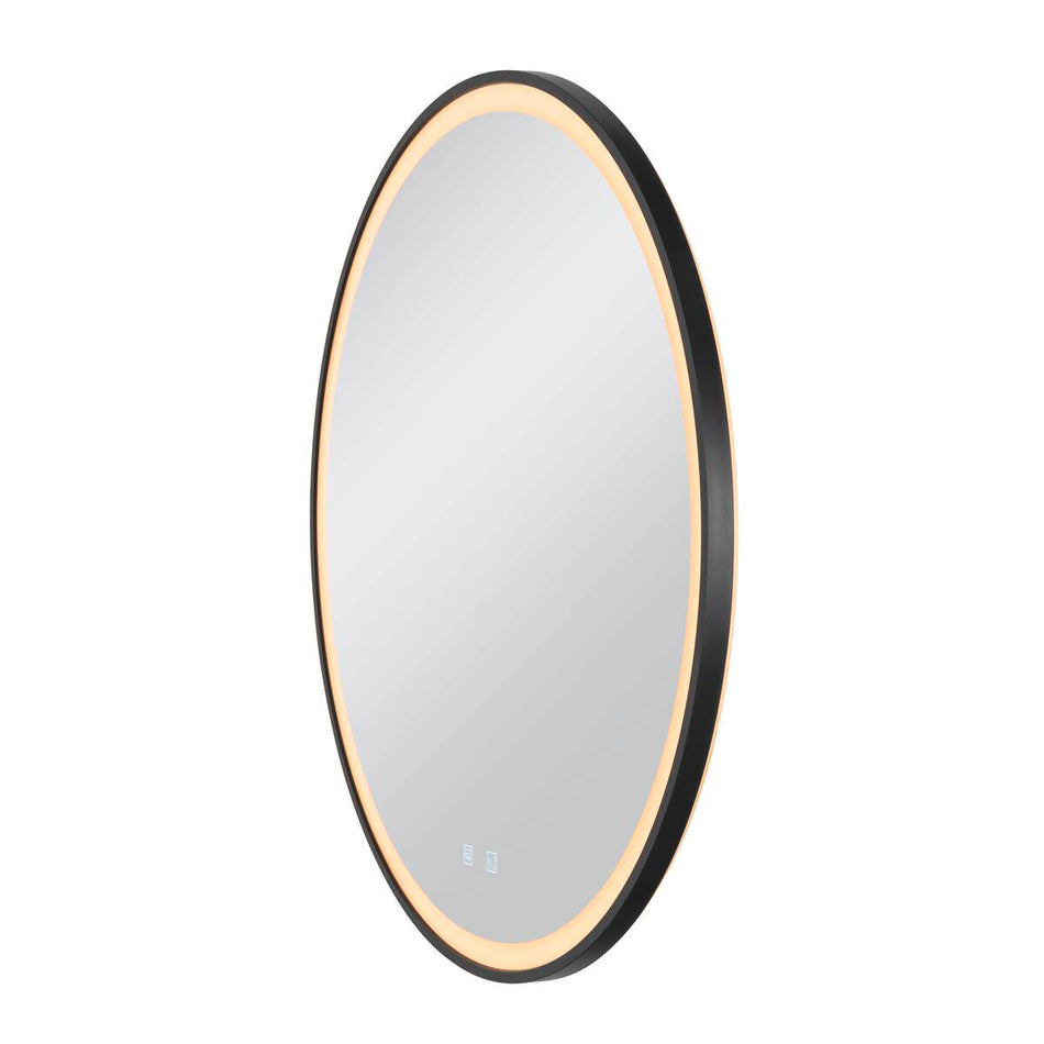 SLV 80 Spiegel ø 80 Cm Chrom Schwarzer Rand