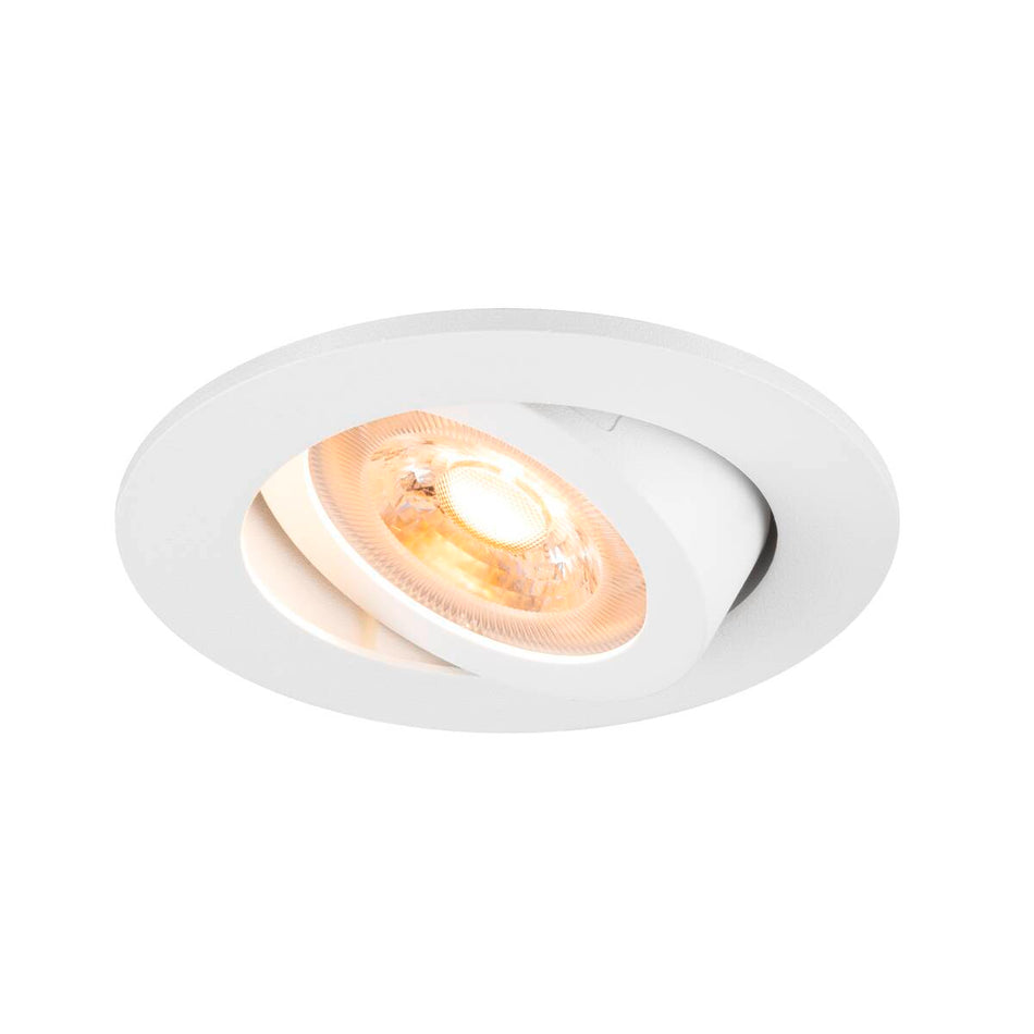 SLV LED Deckeneinbauleuchte 68 rund max. 10W inkl. GU10 Fassung 230V weiß schwarz alu-gebürstet