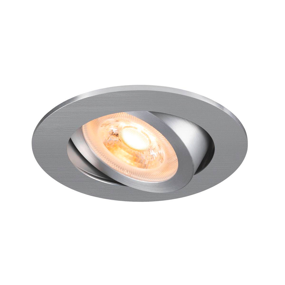 SLV LED Deckeneinbauleuchte 68 rund max. 10W inkl. GU10 Fassung 230V weiß schwarz alu-gebürstet