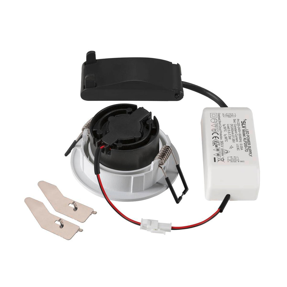 Plafonnier encastré New Tria® 68 3000K 38° Ip 20 Rond Blanc