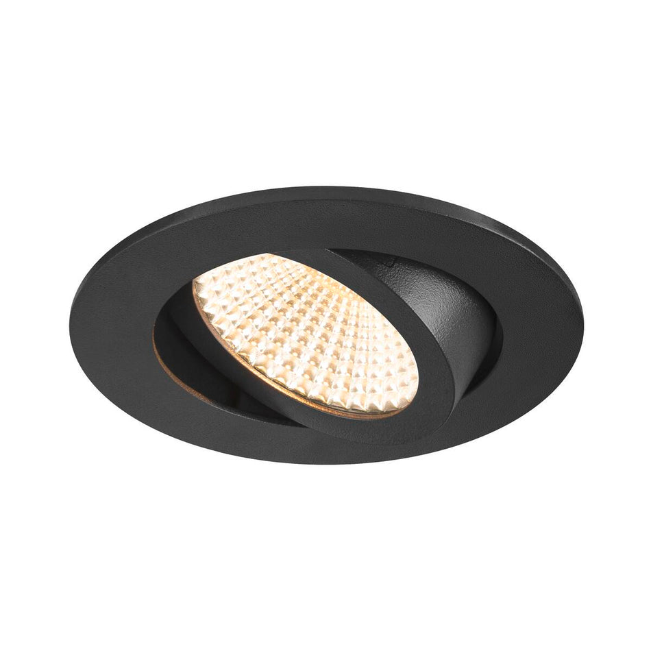 Nouveau plafonnier encastré Tria® 68 3000K 60° Ip 20 Rond Noir