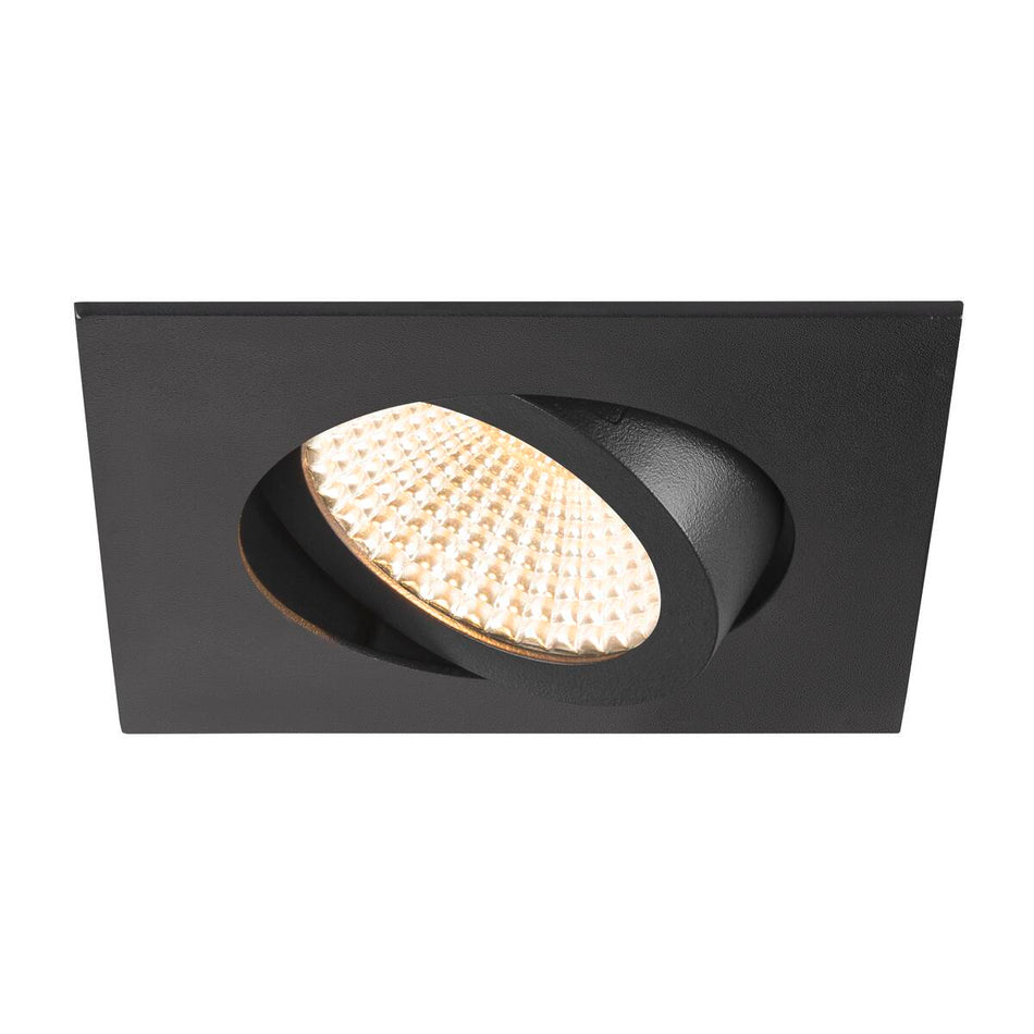 Plafonnier encastré New Tria® 68 3000K 60° Ip 20 Carré Noir