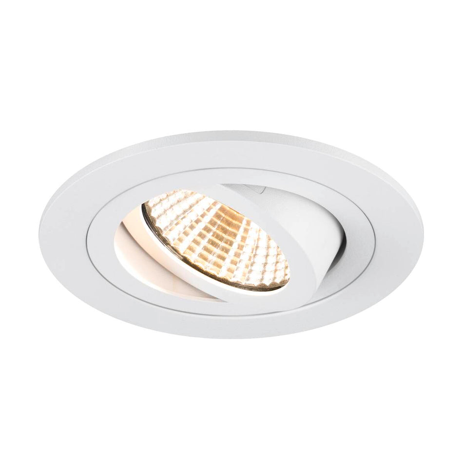 Plafonnier encastré New Tria® 75 3000K 38° Ip 20 Rond Blanc