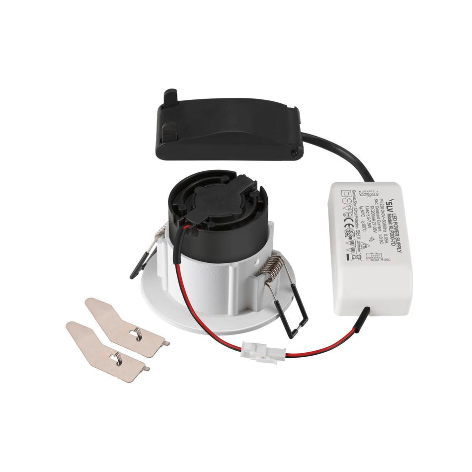 SLV New Tria® 68 Deckeneinbauleuchte 3000K 38° Ip 20 / Ip 65 Rund Weiß