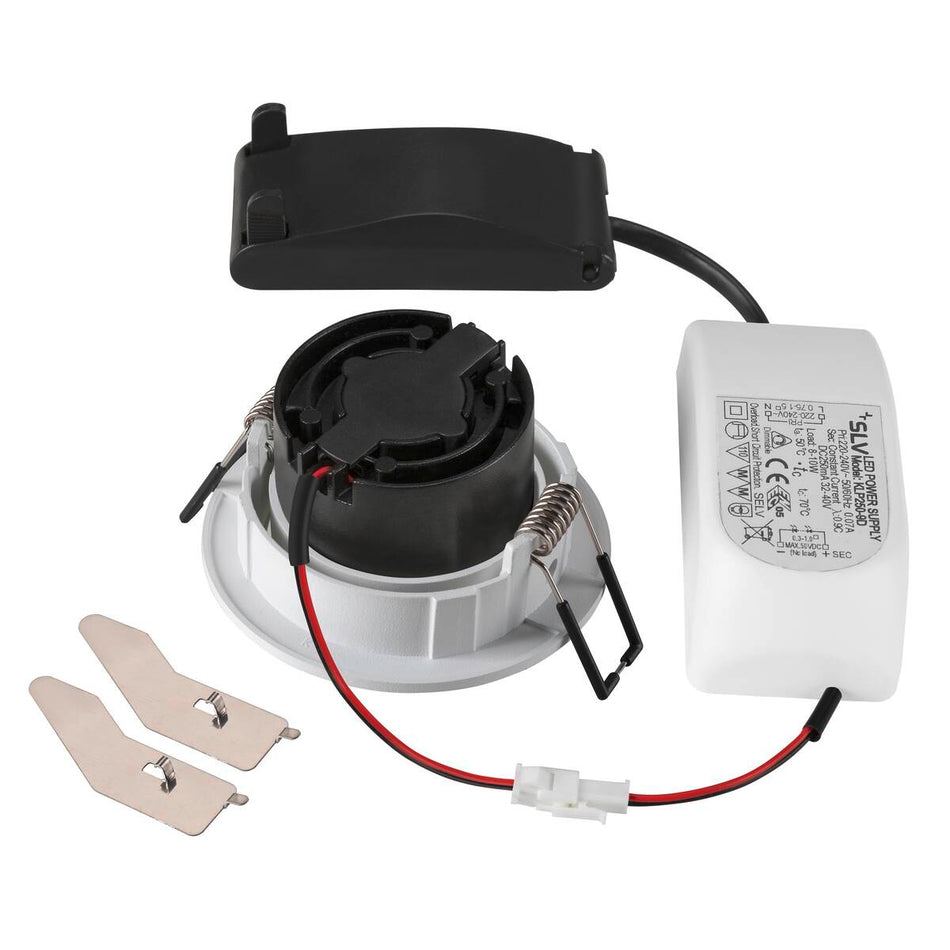Plafonnier encastré New Tria® 68 1800-3000K 38° Ip 20 Rond Blanc