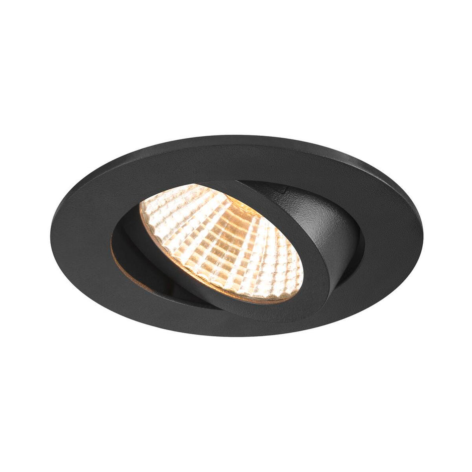 Plafonnier encastré New Tria® 68 1800-3000K 38° Ip 20 Rond Noir