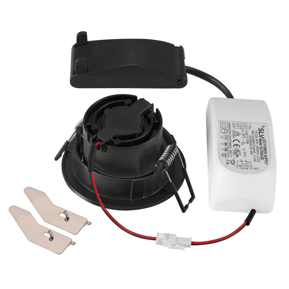 Plafonnier encastré New Tria® 68 1800-3000K 38° Ip 20 Rond Noir