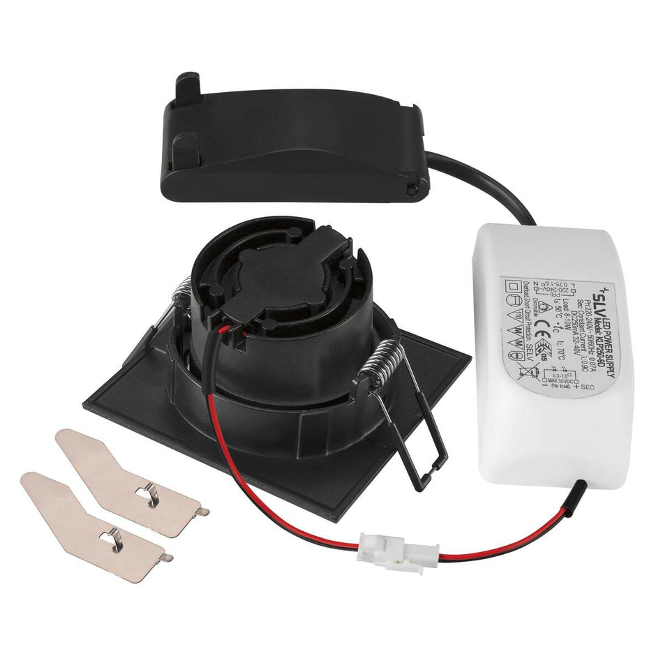 Plafonnier encastré New Tria® 68 1800-3000K 60° Ip 20 Carré Noir
