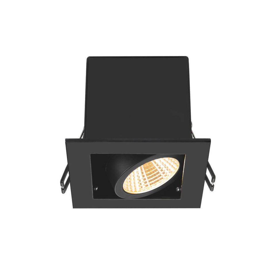 Plafonnier encastré Kadux Simple 3000K 38° Ip 20 Carré Noir