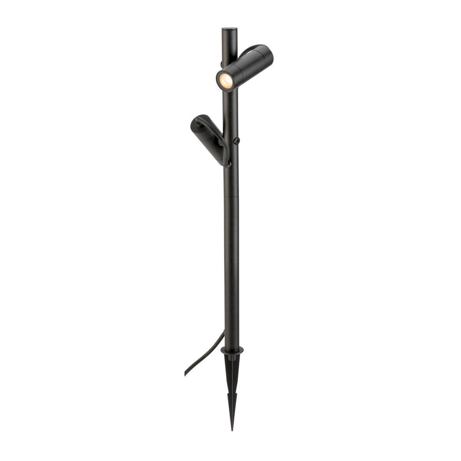 SLV HELIA SLIM Pole Double LED Gartenstrahler Schwarz 3000K IP65 – 1007869