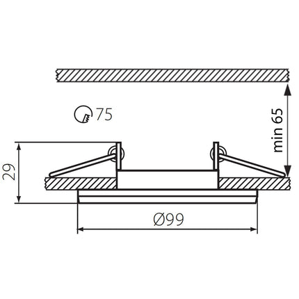 Einbaustrahler Rund COLIE DTO-W Weiß Ø99mm GU10 230V