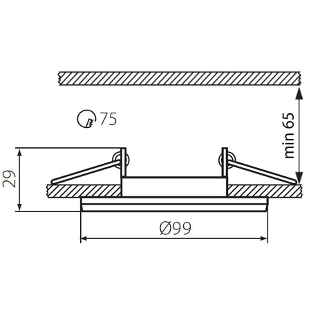 Einbaustrahler Rund COLIE DTO-G Gold Ø99mm GU10 230V