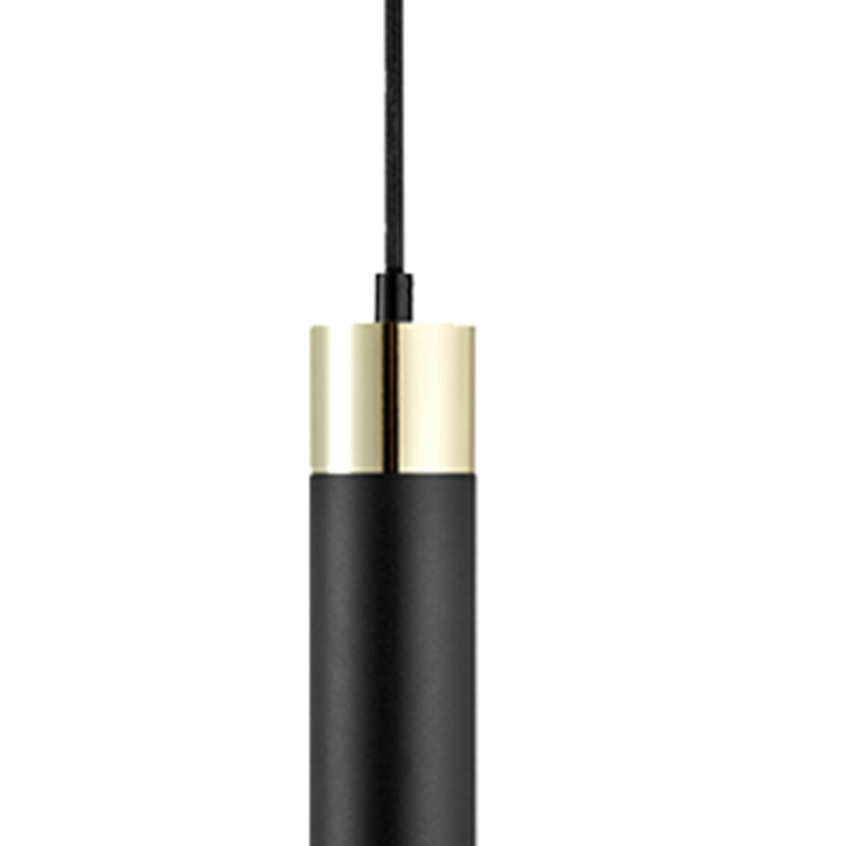 LED pendant light black-brass | incl. 3-phase power rail adapter | incl. GU10 socket and 180cm cable | 230V