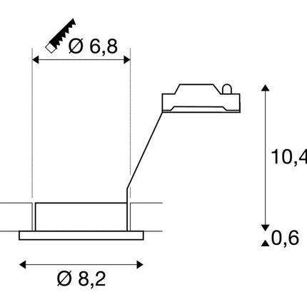 Einbau-Außendeckenleuchten DOLIX OUT Rund Weiß max. 50W IP65 230V