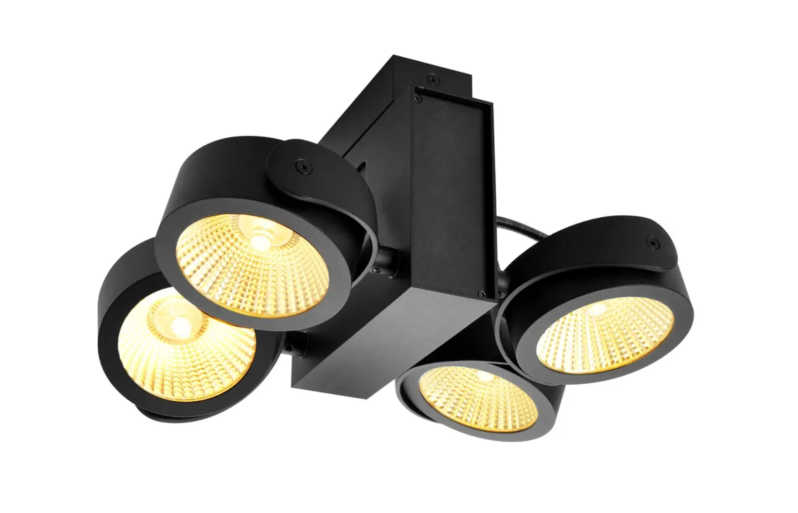 Premium-LED Wand- und Deckenleuchte TEC KALU CL Quad 24° Schwarz 60W IP20 230V (E)