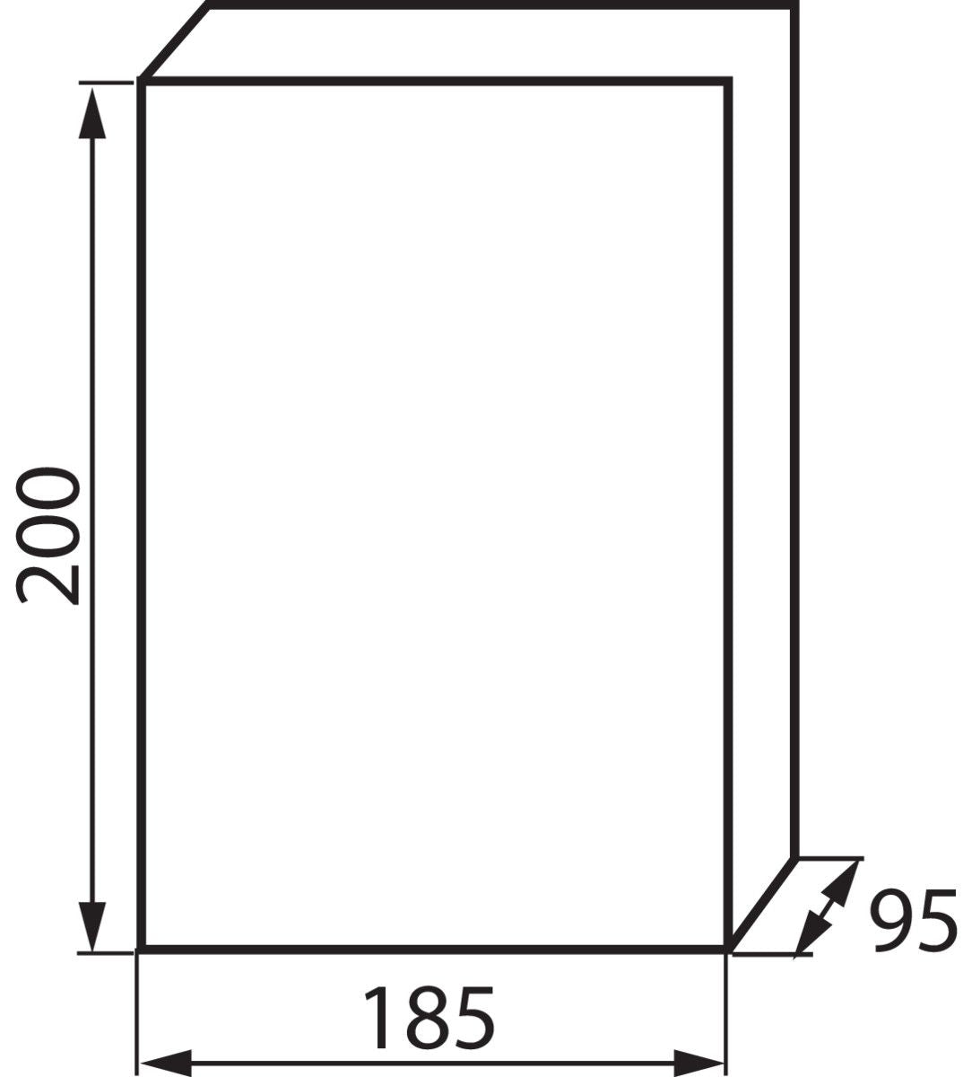 Verteilerkasten / Stromverteiler, weiß / grau, 1-reihig, 200x185x95, 8P IP40 230/400V