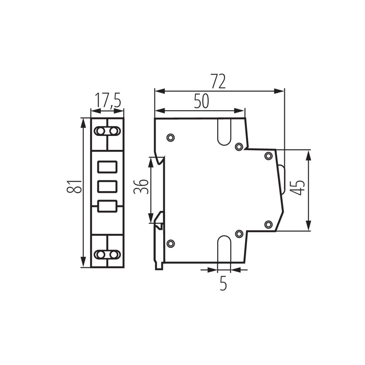 Spannungsanzeiger 3xGelb, 0.6W IP20 230V