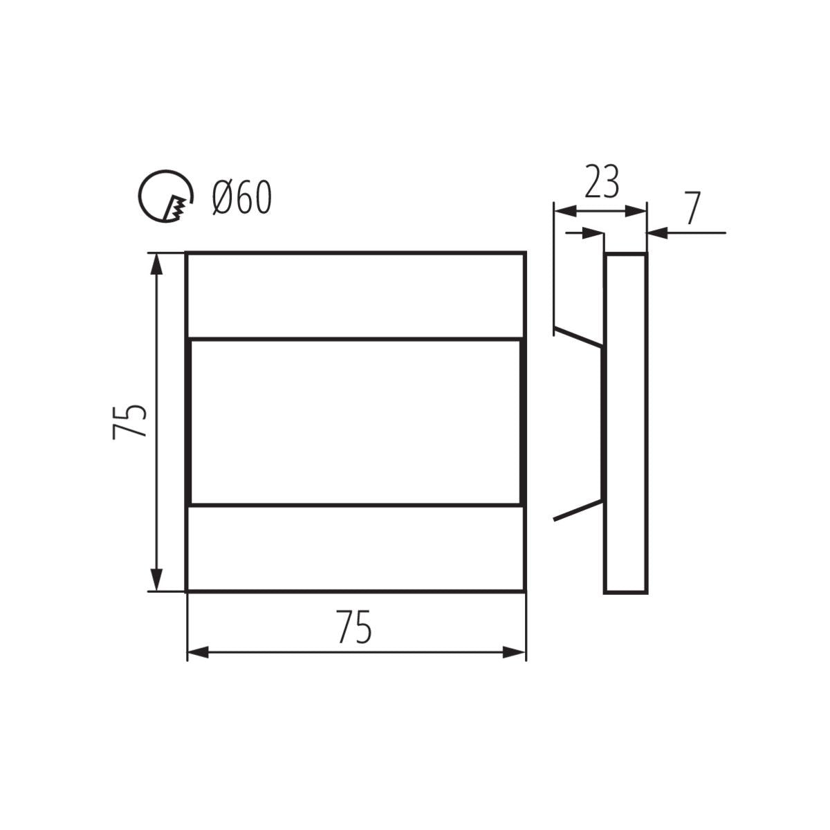 LED Treppeneinbauleuchte, Edelstahl, eckig, warmweiß / kaltweiß, 0,8W / IP20 / 12V DC