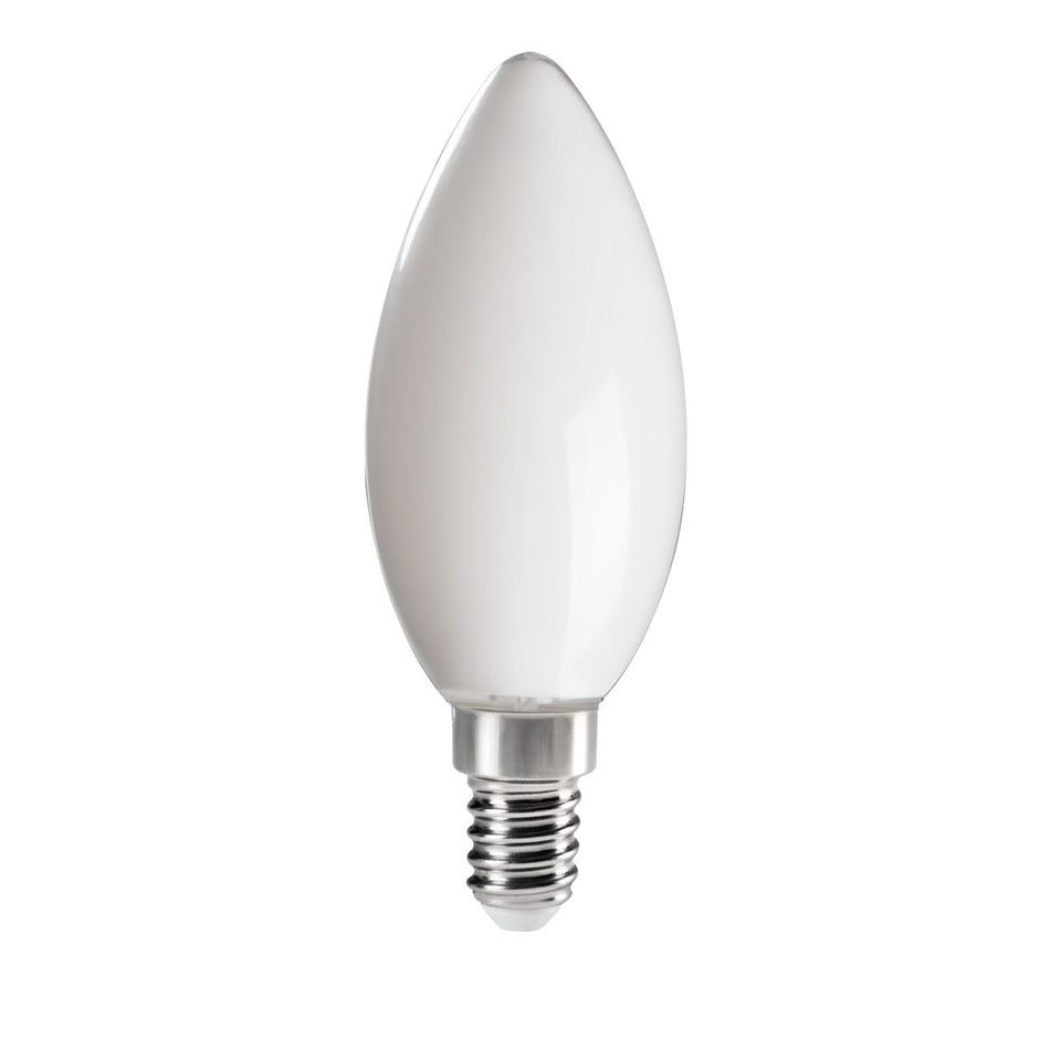 Ampoule LED blanche forme bougie blanc chaud 6W E14 230V (E)