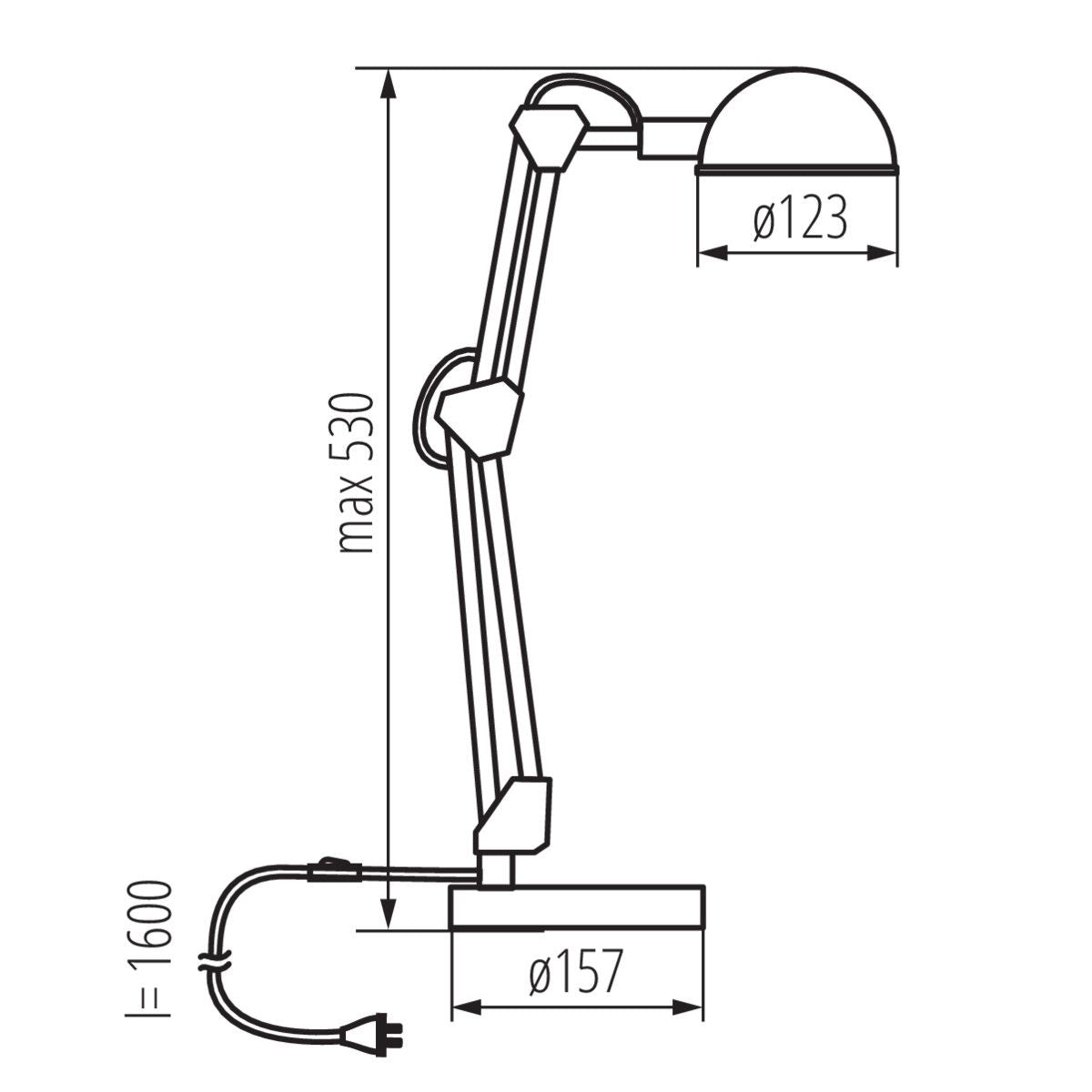 Schreibtischleuchte mit Gelenkarm aus Metall, Bürolampe, schwarz / weiß, 40W / IP20 / E14 / 230V