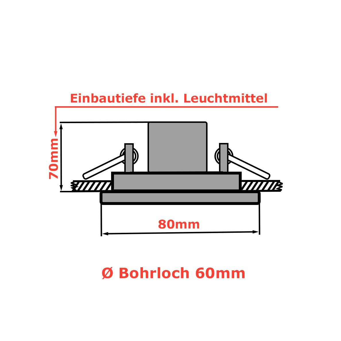 LED Einbaustrahler Decoro 6.2W Dimmbar starr Rund Matt - Messing GU10 230V