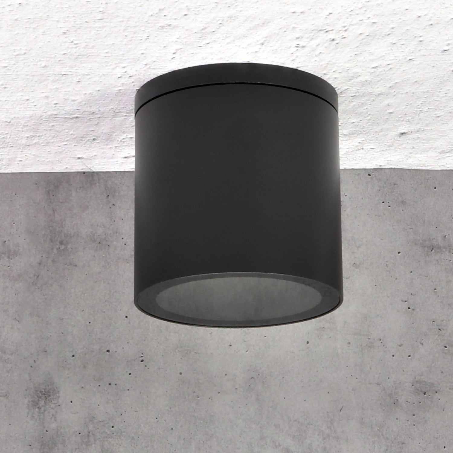 Outdoor ceiling lamp VANTAA-R QUAZAR 18 Surface-mounted spotlight in aluminum and glass Round IP44 GU10 230V