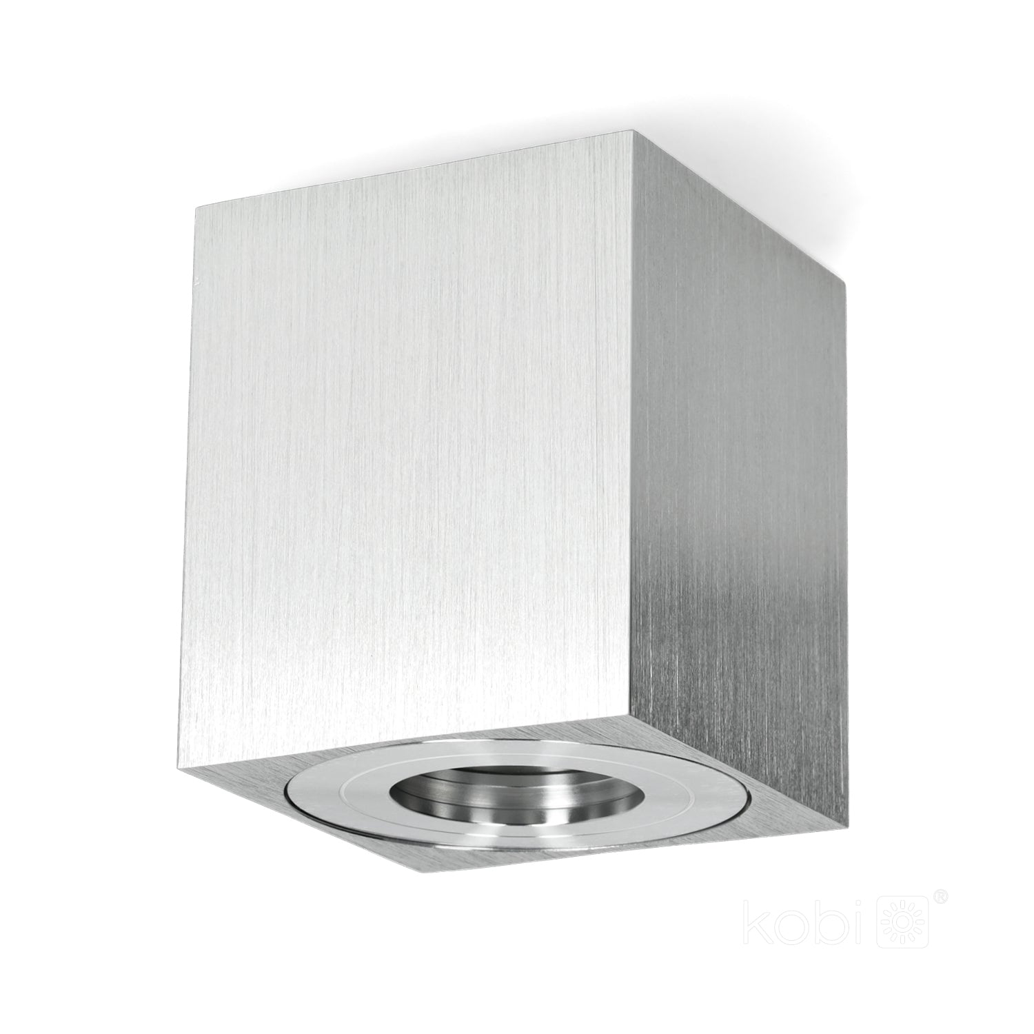 Aufbaustrahler aus Aluminium MILANO-Q IP44 Eckig Weiß Silber Schwarz 95mm X 80mm IP44 GU10 230V