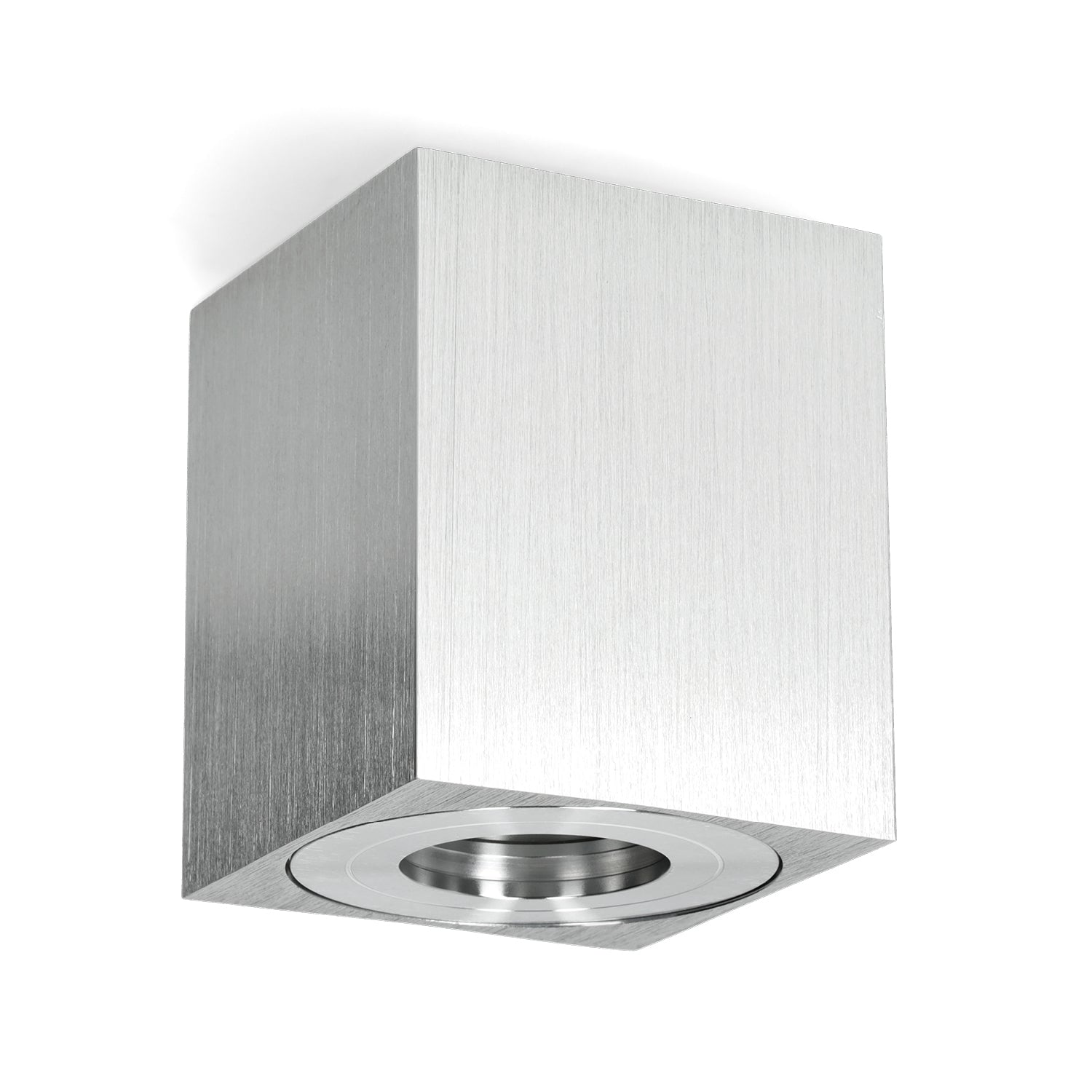 Aufbaustrahler aus Aluminium MILANO-Q IP44 Eckig Weiß Silber Schwarz 95mm X 80mm IP44 GU10 230V