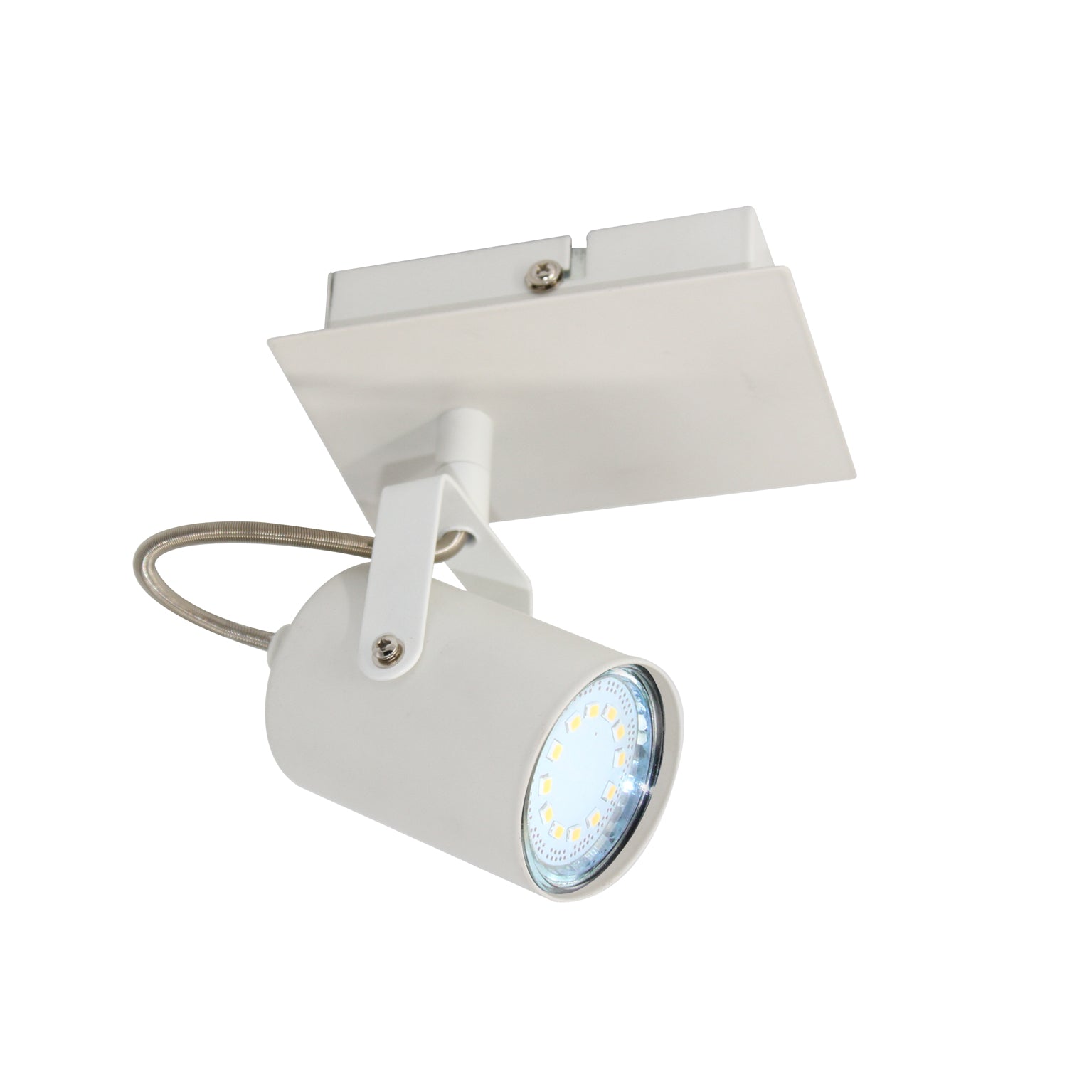 Plafonnier Venice 1 lampe orientable horizontalement et verticalement noir blanc IP20 GU10 230V 