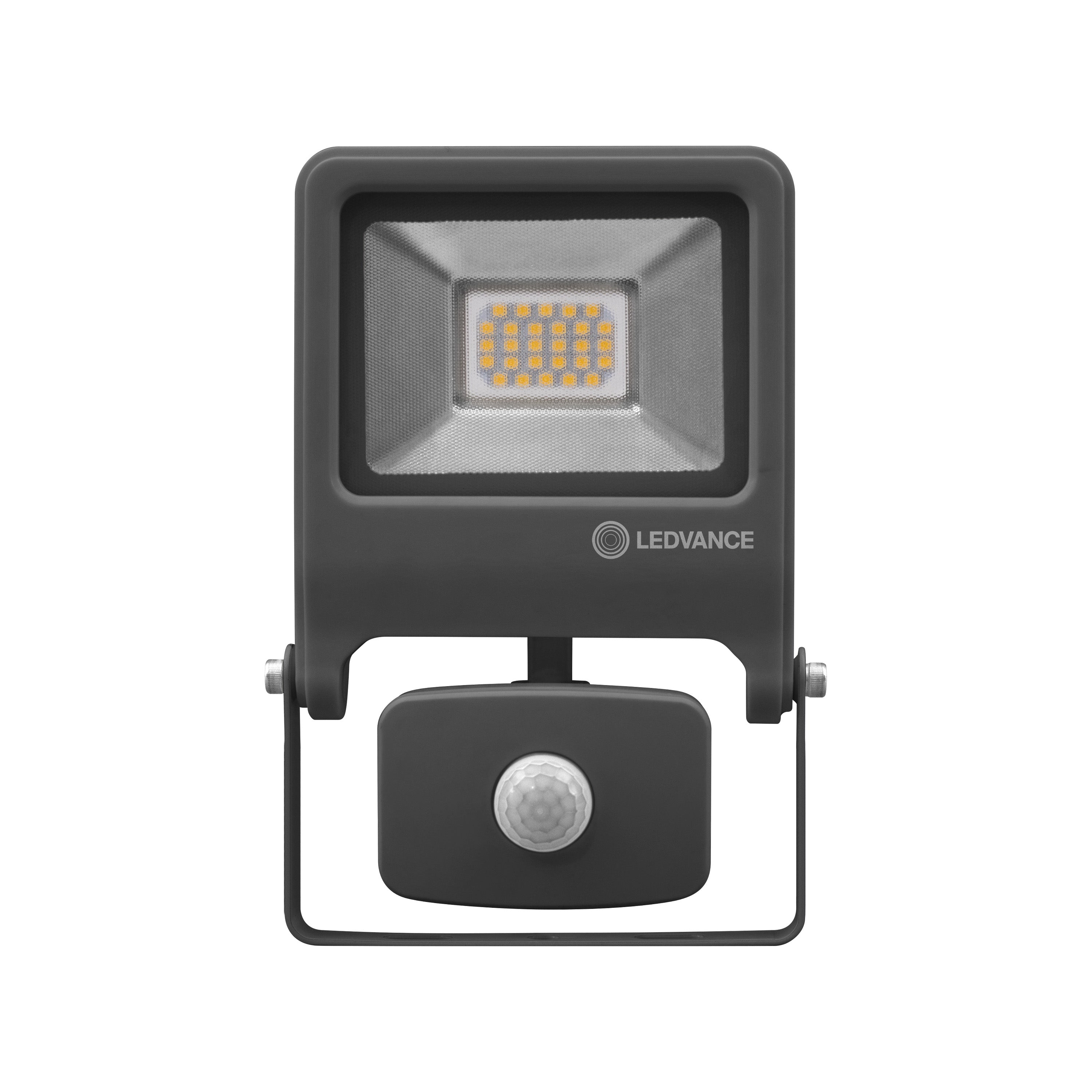 LED floodlight 20W – 1700lm, 3000K or 4000K, IP44, grey, with motion detector, LEDVANCE Floodlight Endura