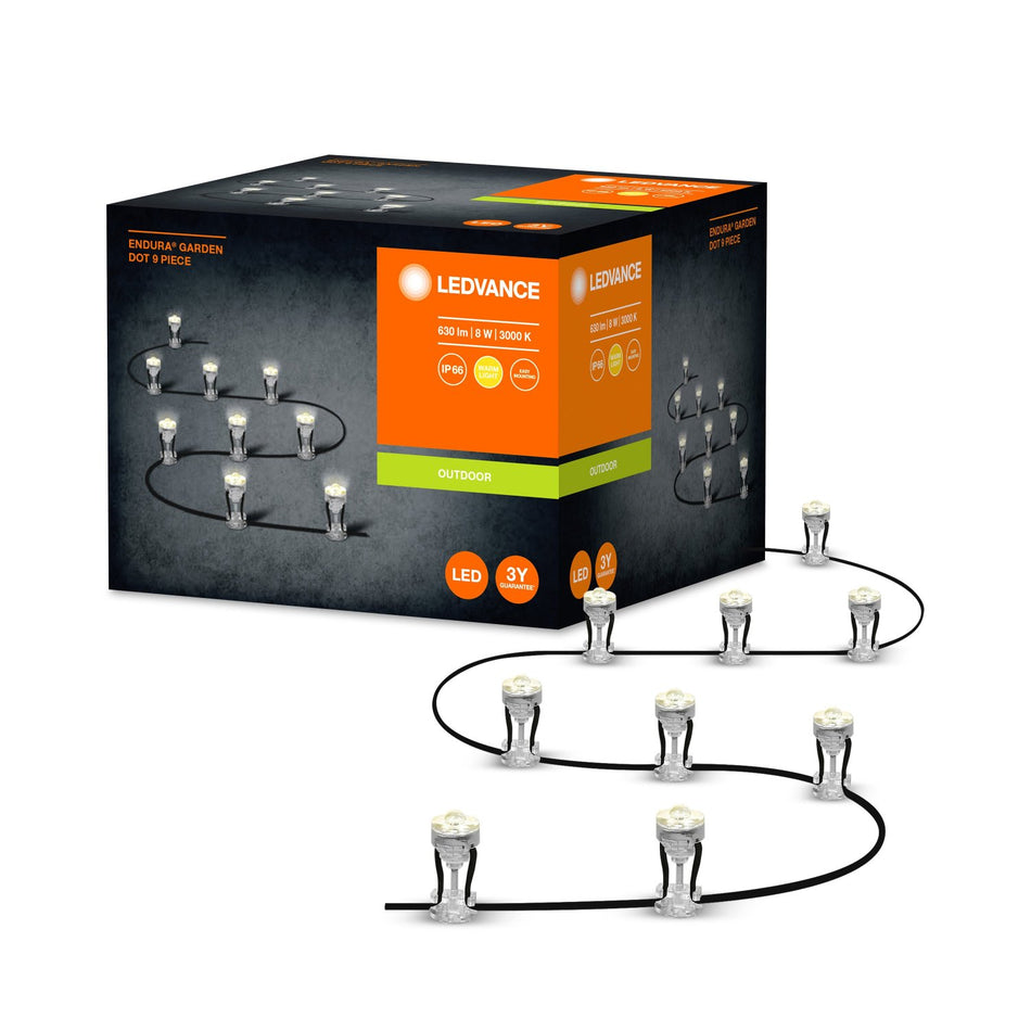 Dekorative LED-Bodenleuchten für den Außenbereich 6W – Warmweiß 3000K, ENDURA GARDEN 9 Dot, LEDVANCE