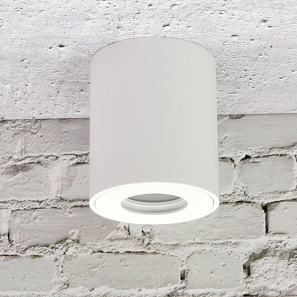 Aufbaustrahler aus Aluminium MILANO-R IP44 Rund 95mm X Ø80mm IP44 GU10 230V