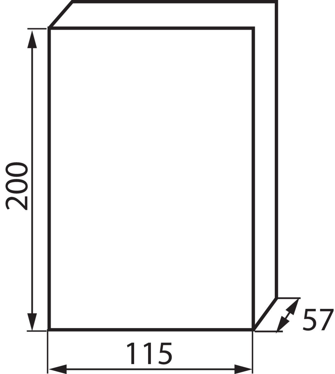 Verteilerkasten / Sicherungskasten / Stromverteiler, 1-reihig, 200 x 115 x 57, IP40, 230/400V