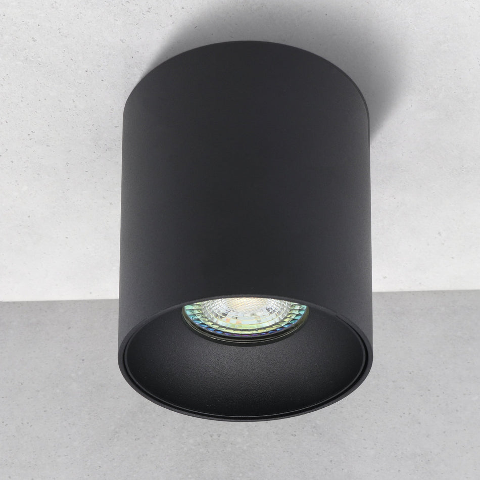 LED Aufbaustrahler RITI Rund Schwarz Weiß Kupfer 230V