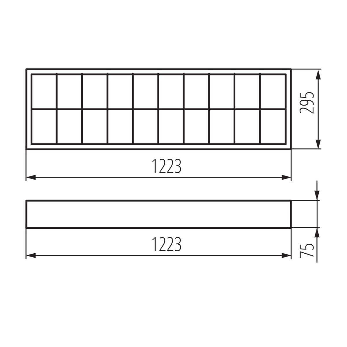 Aufbau-Rasterleuchte 236NT LED weiß, G13 IP20 230V