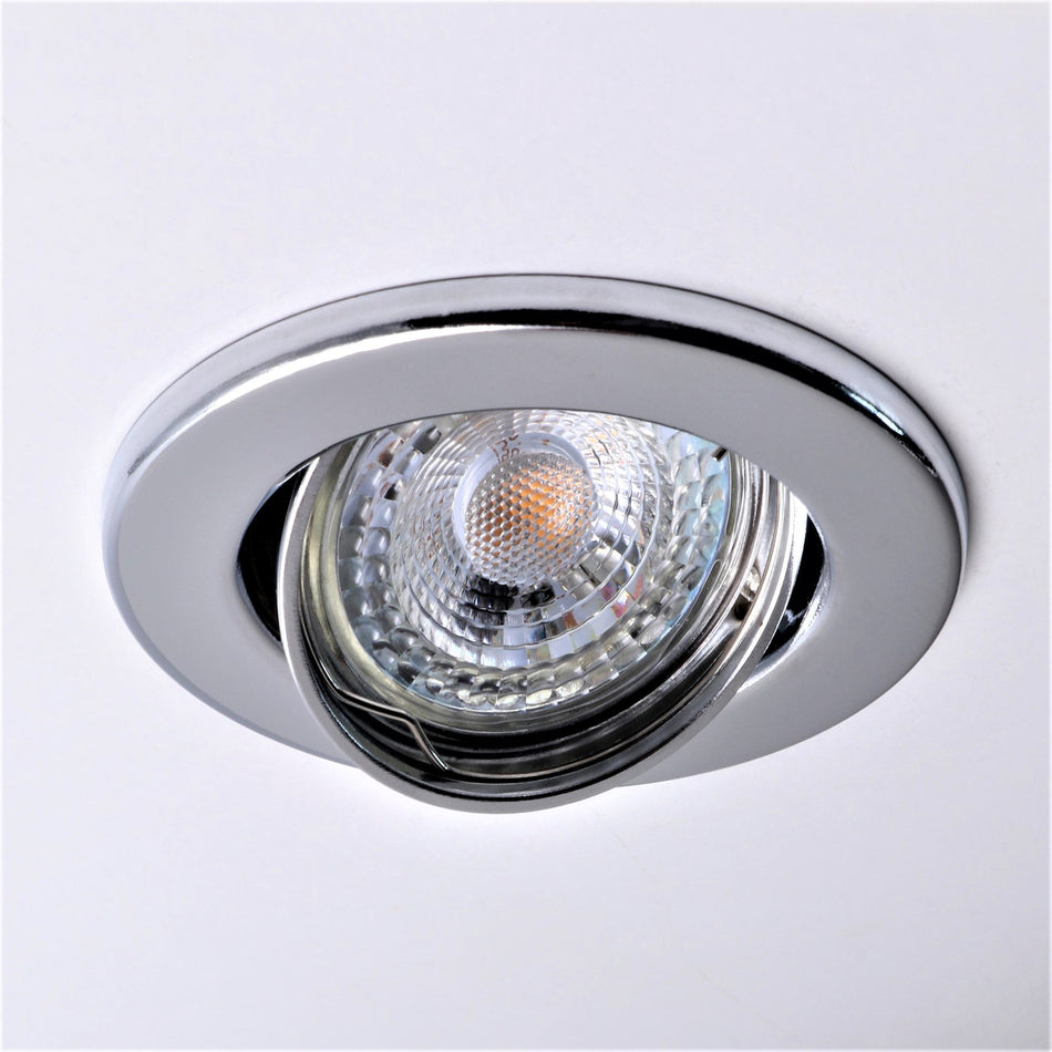 LED Einbaustrahler DECORO 6.2W Dimmbar Rund Chrom GU10 230V