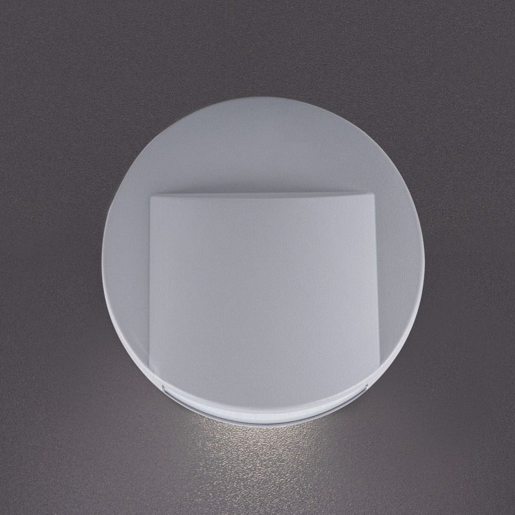 LED recessed stair light, recessed wall light, round, white / gray / black, neutral white, 0.8W / IP20 / 12V DC 