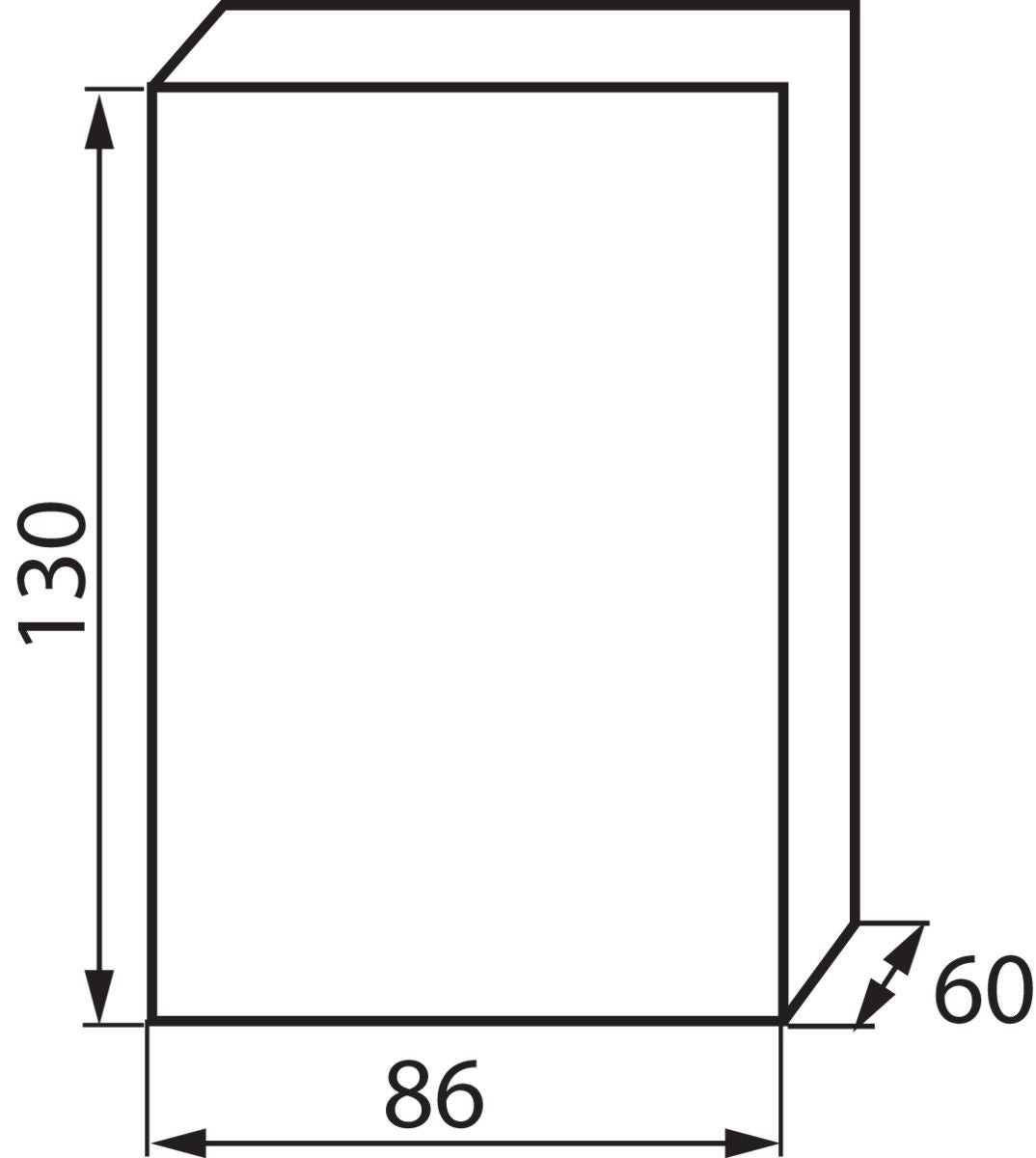 Verteilerkasten / Sicherungskasten / Stromverteiler, weiß, 1-reihig, 130x86x60, 4P IP30 230/400V