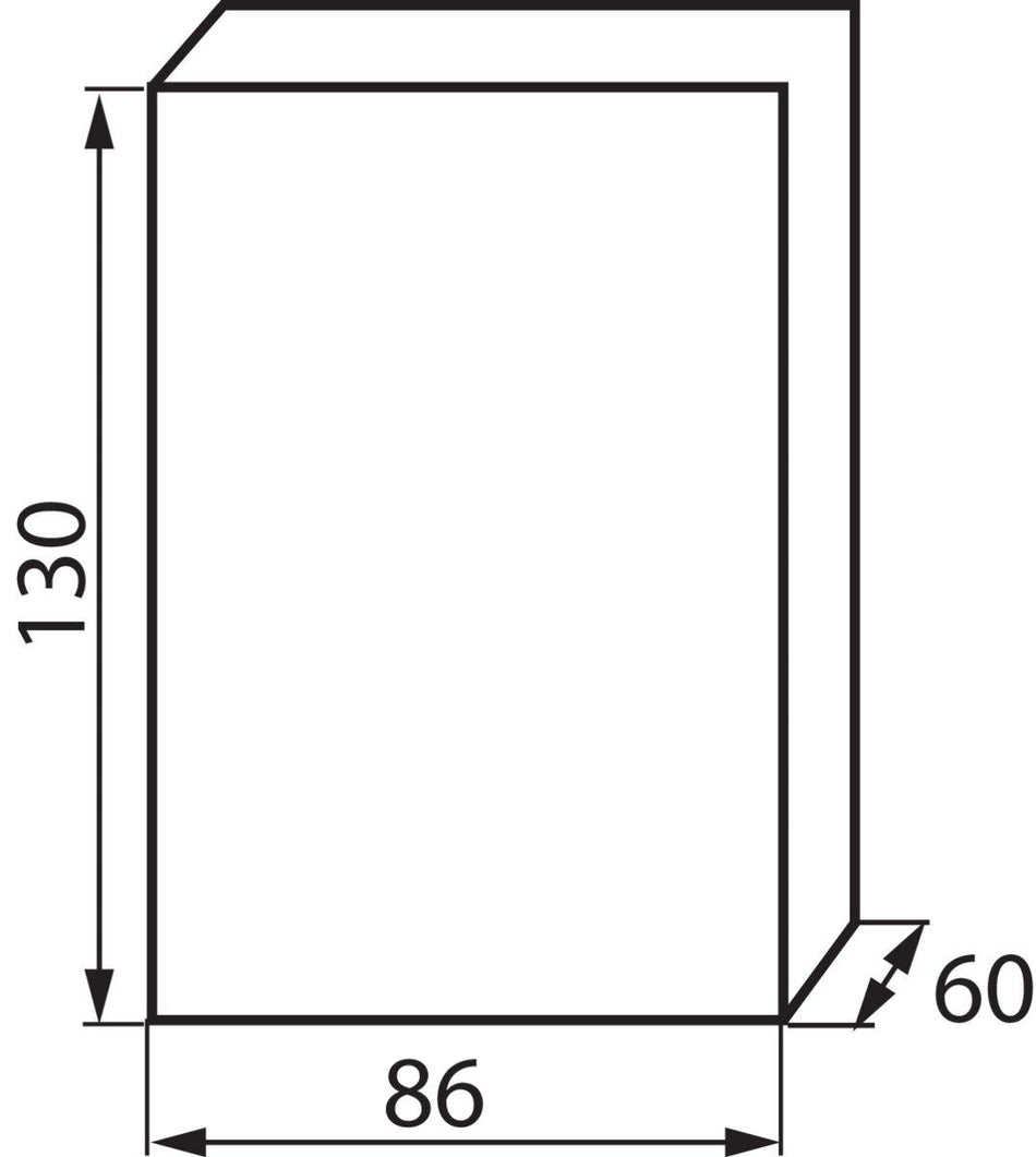 Verteilerkasten / Sicherungskasten / Stromverteiler, weiß, 1-reihig, 130x86x60, 4P IP30 230/400V