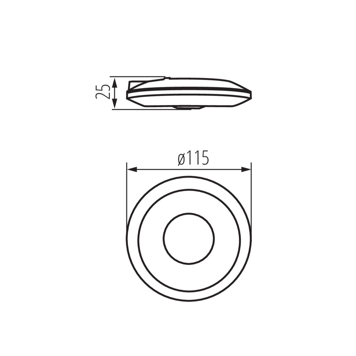 Détecteur de mouvement LED Capteur PIR 360°, max 8m, blanc, rond, IP20 / 230V