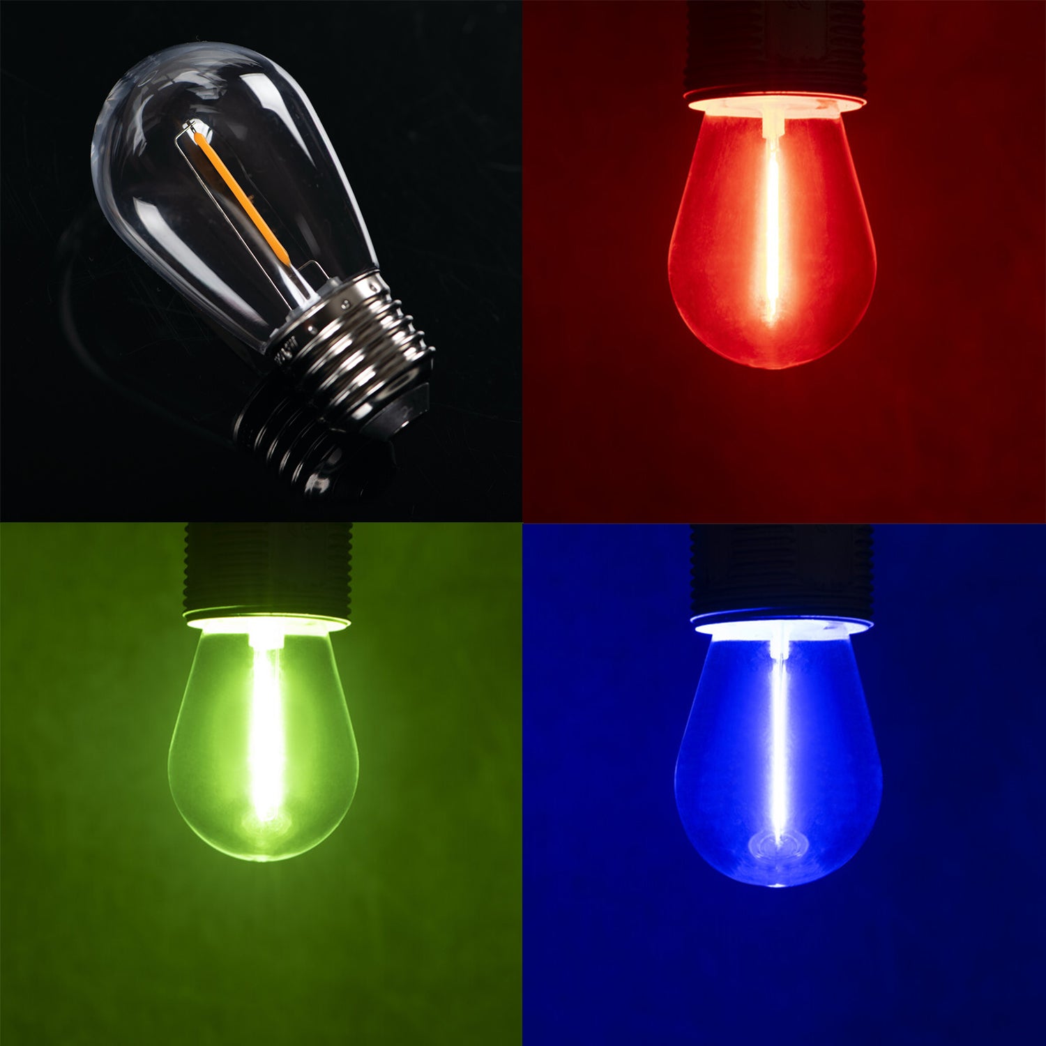 LED Leuchtmittel LED ST45 LED 0,5W-0,9W E27 Weiß Blau Grün Rot