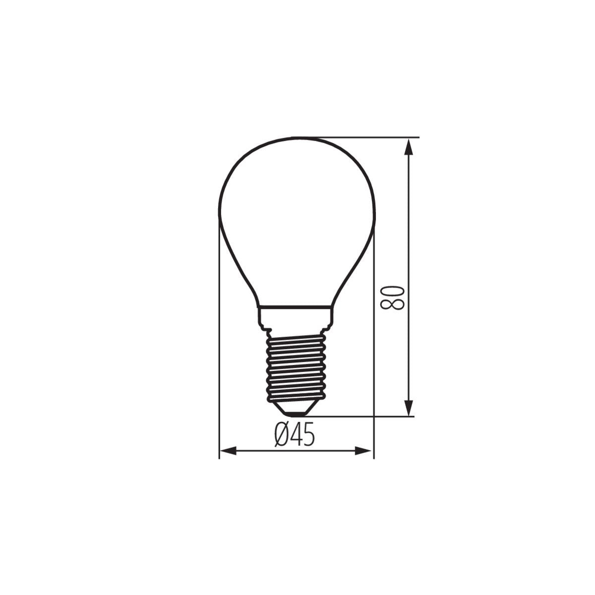 LED bulb transparent warm white 4.5W E14 230V (F) 