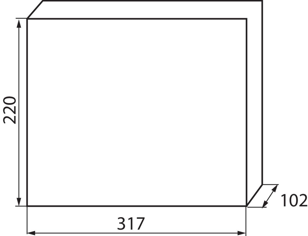 Verteilerkasten weiß / blau 317x102x210, 12P IP30 230/400V