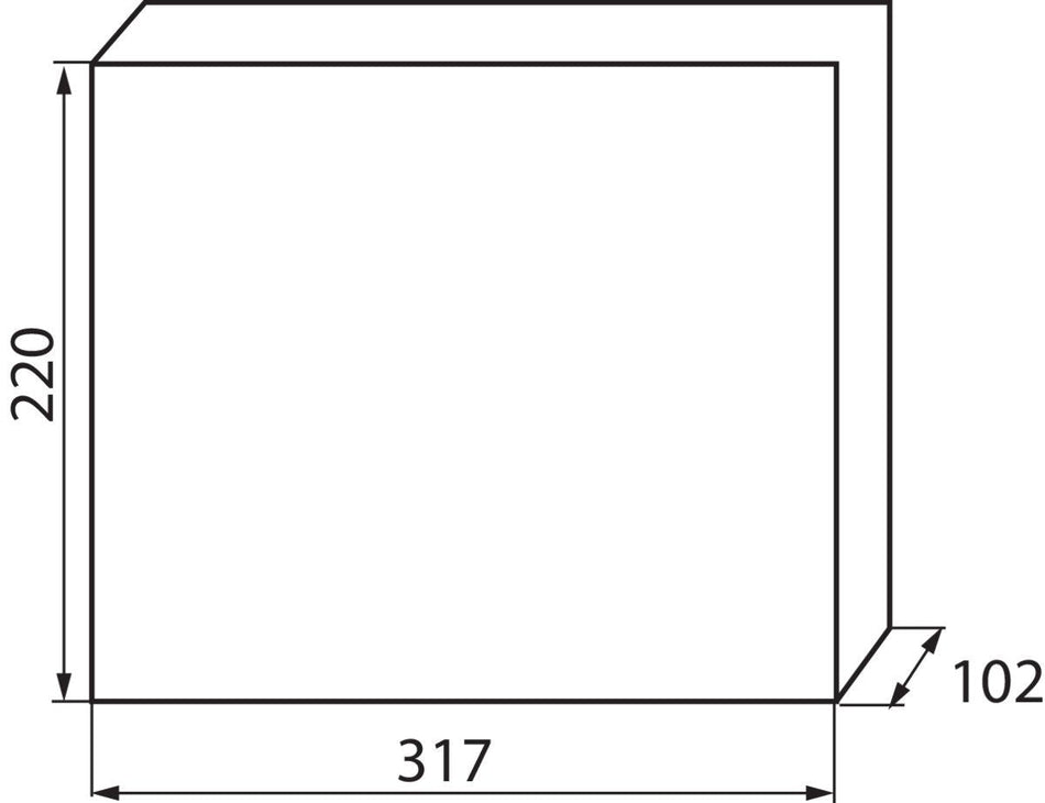 Verteilerkasten weiß / blau 317x102x210, 12P IP30 230/400V